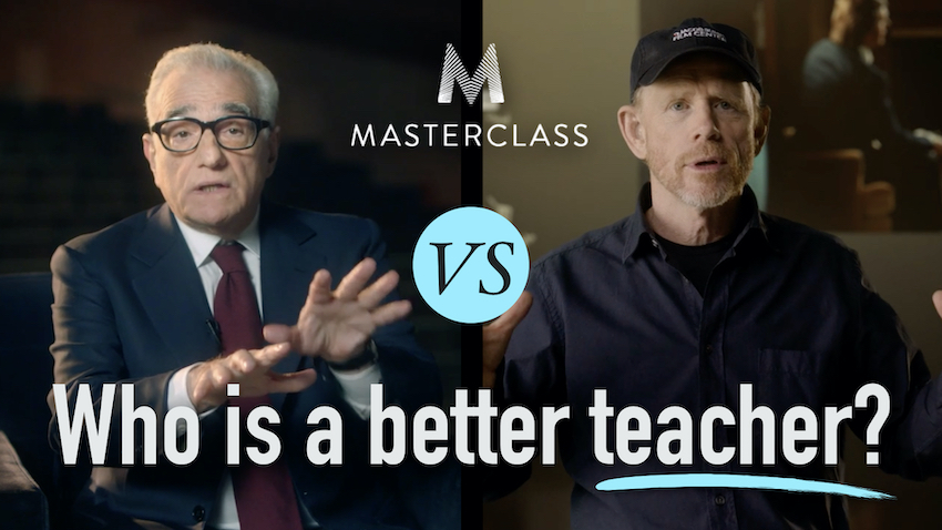 Who is a better teacher? Scorsese vs Ron Howard on Masterclass.com