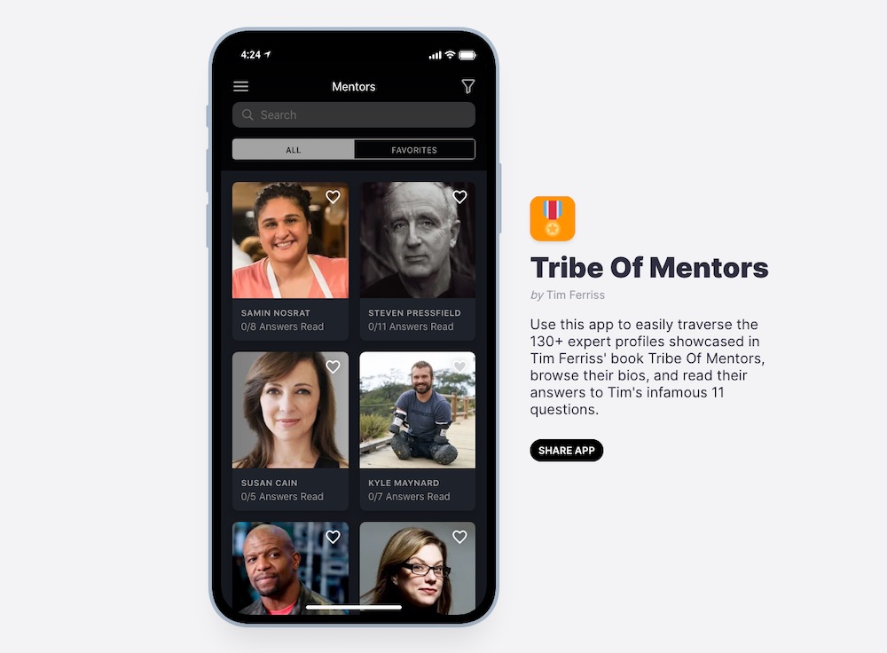 Tribe Of Mentors Mobile App